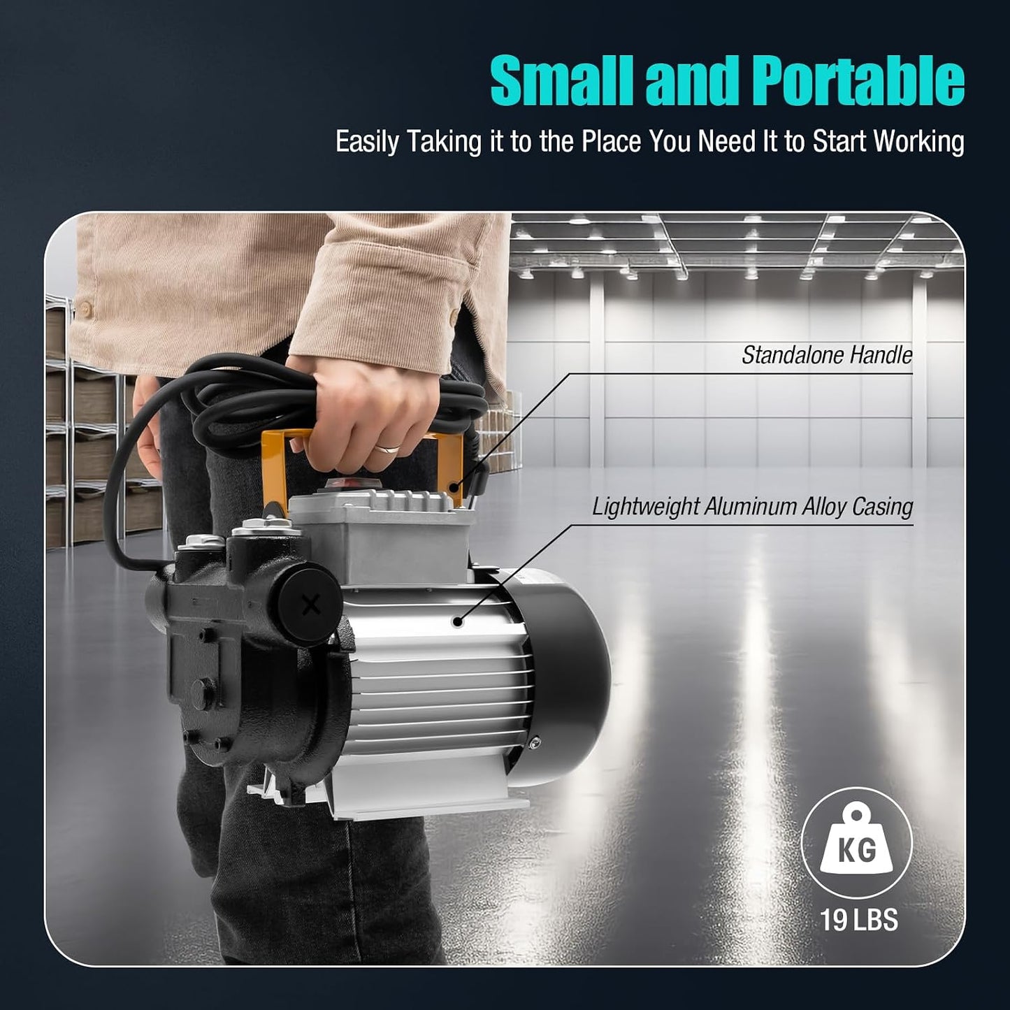 110V AC Self-Priming Electric Transfer Pump – 550W Motor, 3300rpm, 5.28–15.85 Gal/Min Flow Rate