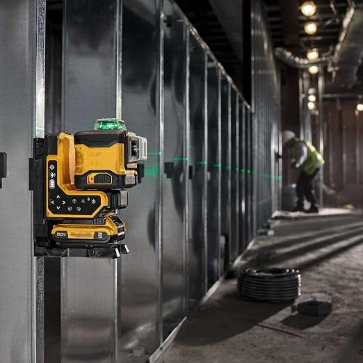 3 x 360° Green Laser Level – Remote Control Fine Adjustment, IP54