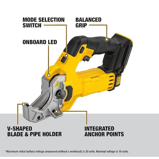 20V MAX* Plastic Tubing Cutter – 2″ Capacity, 400 Cuts Per Charge